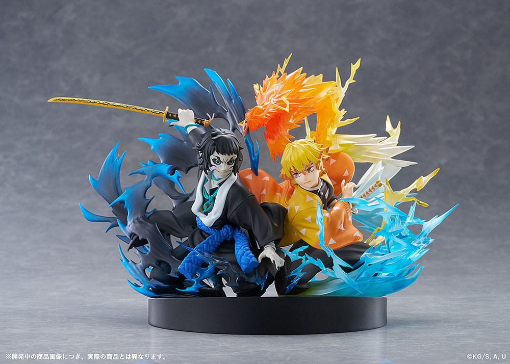 Demon Slayer: Kimetsu no Yaiba PVC Statue Zenitsu Agatsuma & Kaigaku 15 cm Aniplex