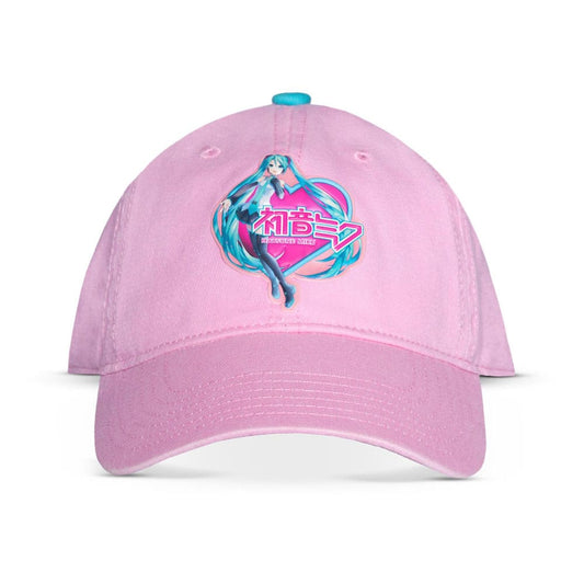 Hatsune Miku Curved Bill Cap Pink - FanofThings.co.uk