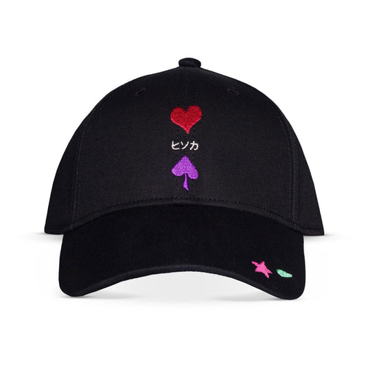 Hunter X Hunter Curved Bill Cap Hisoka Heart & Spade - FanofThings.co.uk