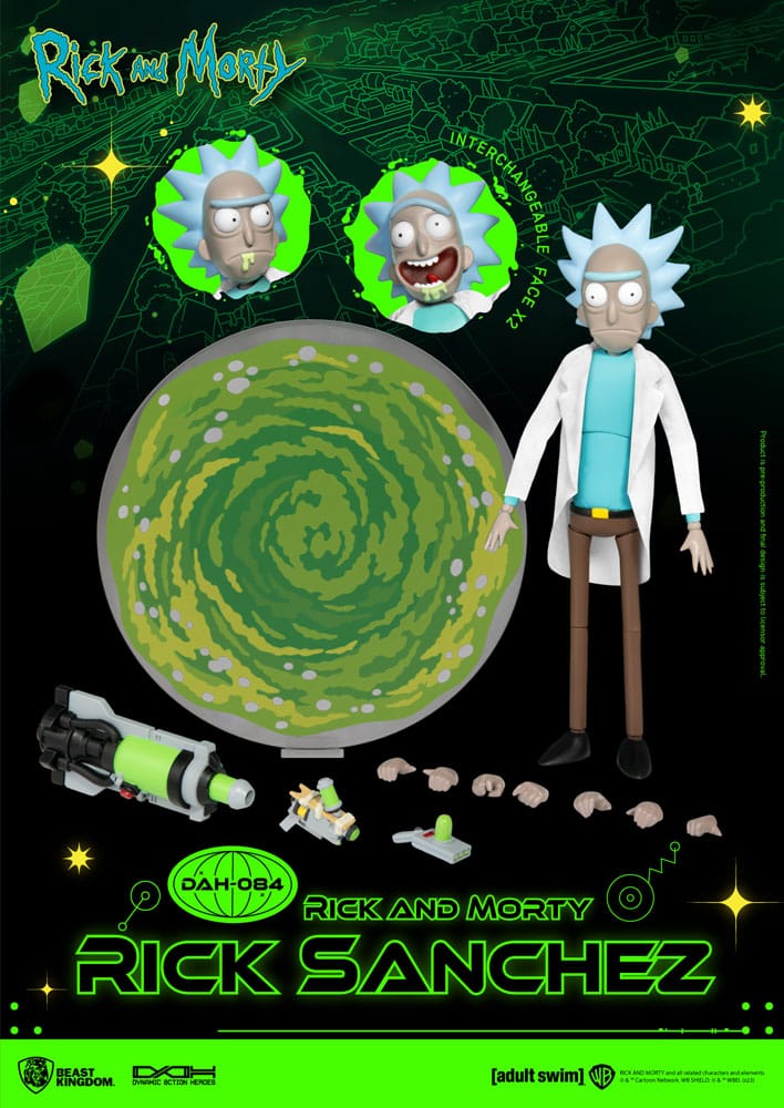 Rick and Morty Dynamic 8ction Heroes Action Figure 1/9 Rick Sanchez 23 cm Action figures