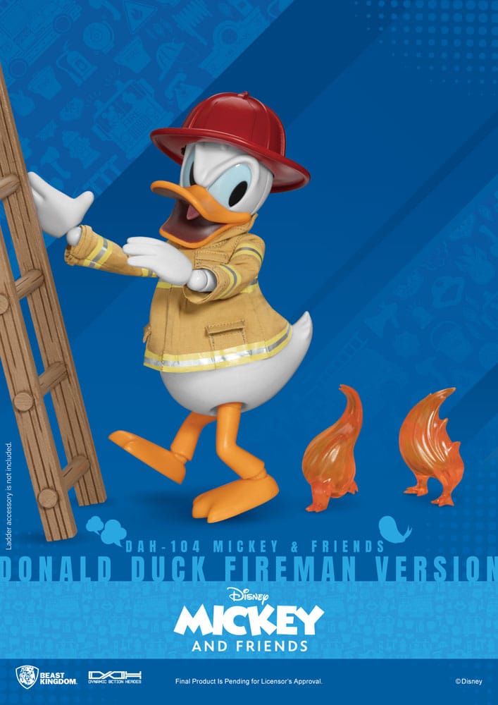 Mickey & Friends Dynamic 8ction Heroes Action Figure 1/9 Donald Duck Fireman Ver. 24 cm - FanofThings.co.uk