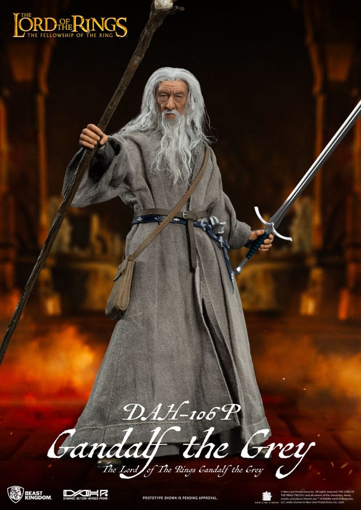 Lord of the Rings Dynamic 8ction Heroes Action Figure 1/9 Gandalf the Grey 21 cm - FanofThings.co.uk