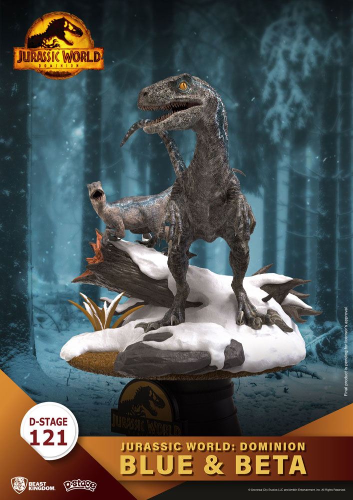 Jurassic World: Dominion D-Stage PVC Diorama Blue & Beta 13 cm reproduction - FanofThings.co.uk