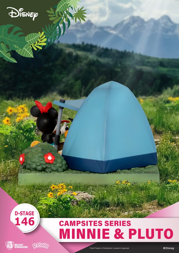 Disney D-Stage Campsite Series PVC Diorama Mini & Pluto 10 cm Dioramas