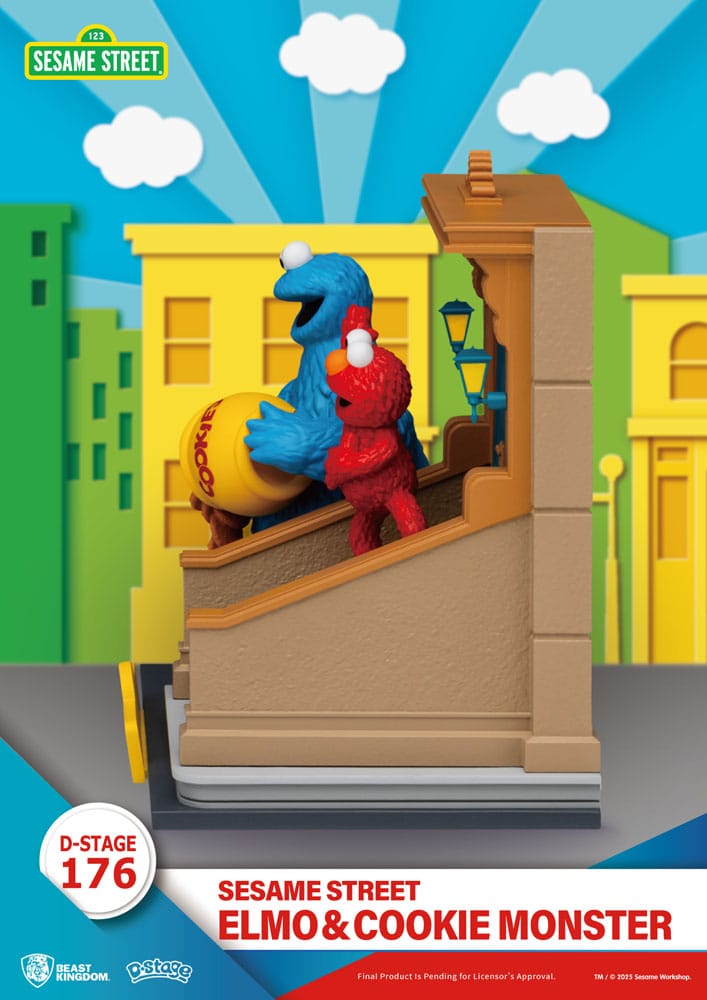 Sesame Street D-Stage PVC Statue Elmo & Cookie Monster 11 cm