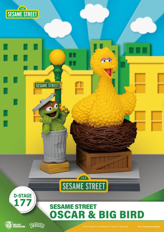 Sesame Street D-Stage PVC Statue Oscar & Big Bird 12 cm - FanofThings.co.uk