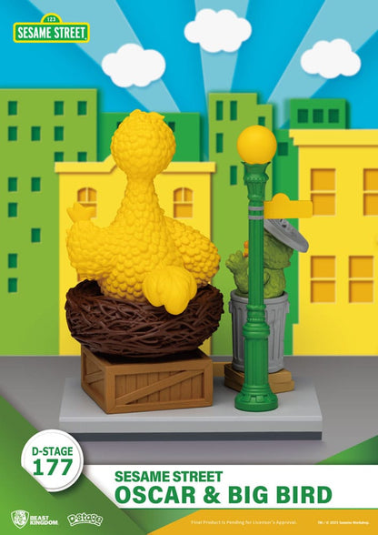 Sesame Street D-Stage PVC Statue Oscar & Big Bird 12 cm