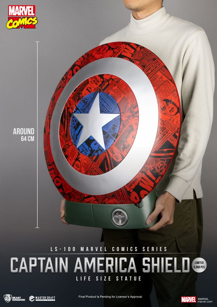 Marvel Comics PVC Captain America Shield Life Size Statue 64 cm Beast Kingdom Toys