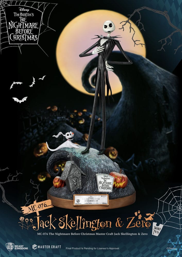Nightmare before Christmas Master Craft Statue Jack Skellington & Zero 39 cm Statues