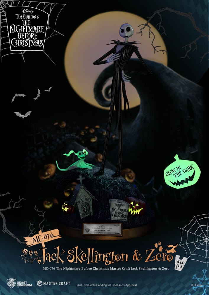 Nightmare before Christmas Master Craft Statue Jack Skellington & Zero 39 cm Statues