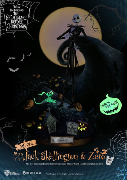 Nightmare before Christmas Master Craft Statue Jack Skellington & Zero 39 cm Statues