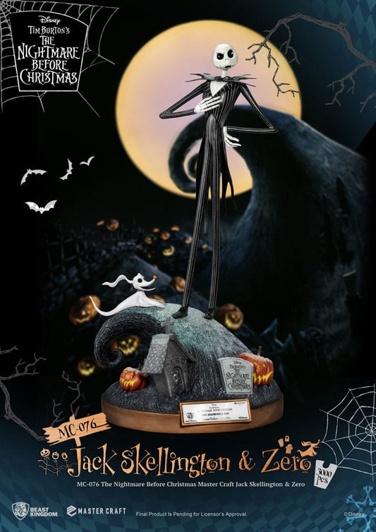 Nightmare before Christmas Master Craft Statue Jack Skellington & Zero 39 cm Statues
