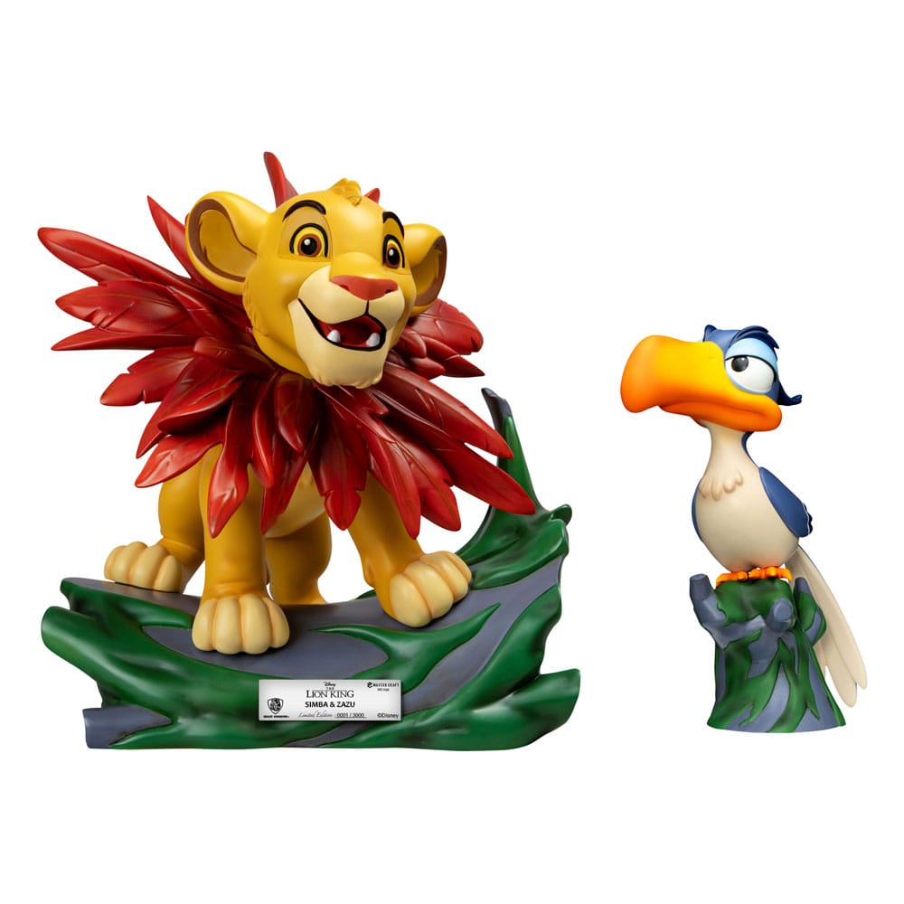 Disney Master Craft Statues 2-Pack The Lion King Little Simba & Zazu 31 cm Statues