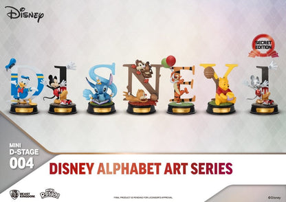 Disney Mini Diorama Stage Statues 6-pack Alphabet Art 10 cm Beast Kingdom Toys