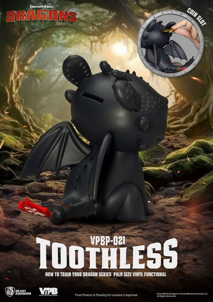 How to Train Your Dragon Piggy Vinyl Bank Toothless 12 cm Beast Kingdom Toys