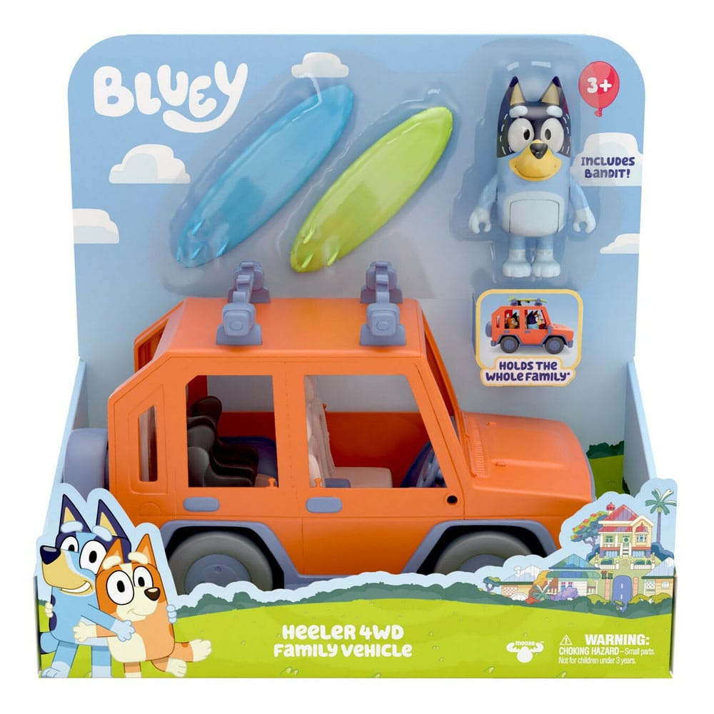 Bluey Action Figure with Vehicle Bluey Family Cruiser Moose Toys