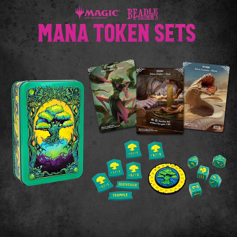 Magic the Gathering Dice and Token Pack Green Mana Beadle & Grimm´s