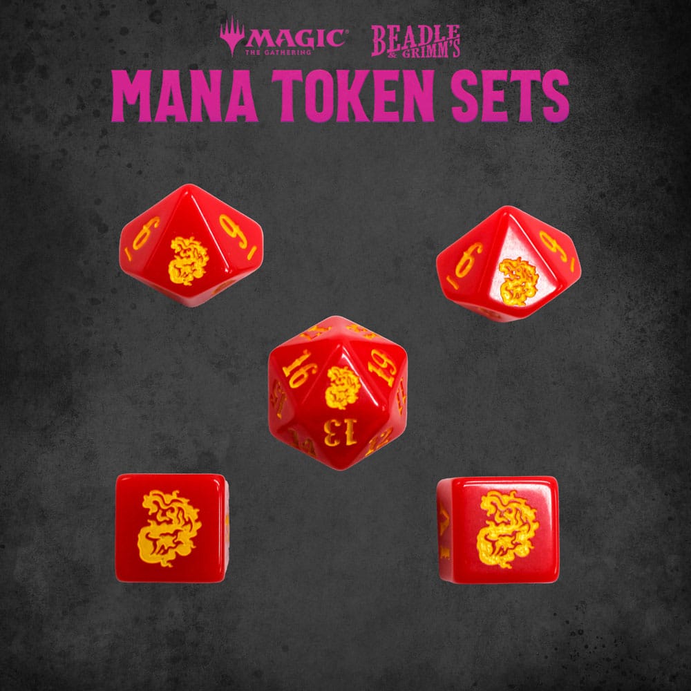Magic the Gathering Dice and Token Pack Red Mana Beadle & Grimm´s