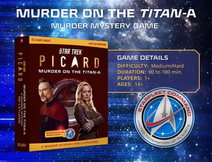 Star Trek: Picard Murder Mystery Game Murder on the Titan-A  *English Version* Beadle & Grimm´s