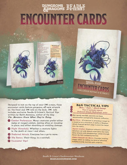 Dungeons & Dragons RPG Encounter Cards Challenge Rating 0-6: Pack 1 *english* Beadle & Grimm´s