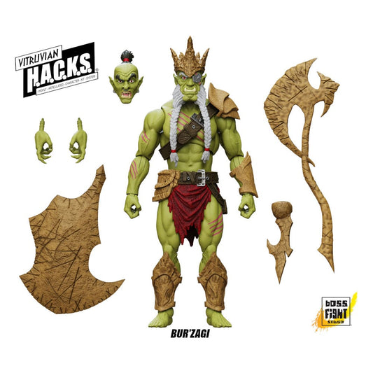 Vitruvian H.A.C.K.S. Action Figure Mighty Orc Sovran Bur'Zagi Boss Fight Studio