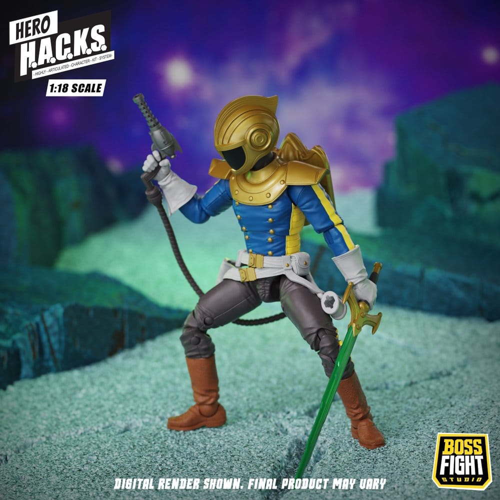 Hero H.A.C.K.S. Core Action Figure 1/18 Heroes and Villains Wave 1 Jett Steelblade: Stellar Knight of Accord