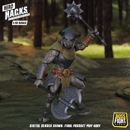 Hero H.A.C.K.S. Core Action Figure 1/18 Heroes and Villains Wave 1 Minos Auroxos: Labyrinthian Warrior