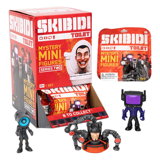 Skibidi Toilet Minifigures 6 cm Series 2 Display (24) Mini-figures,Blind Boxes
