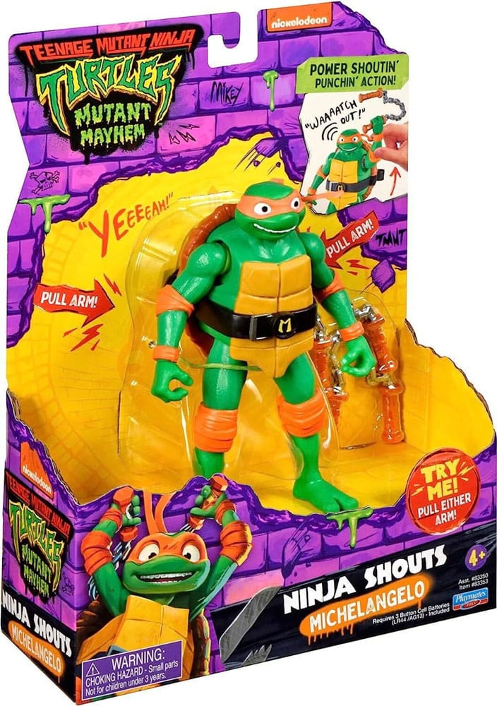 Teenage Mutant Ninja Turtles: Mutant Mayhem Ninja Shouts Action Figure Michelangelo 14 cm