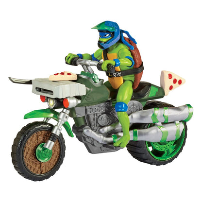 Teenage Mutant Ninja Turtles: Mutant Mayhem Drive N Kick Action Figure Leonardo & Motorcycle 11 cm Action figures