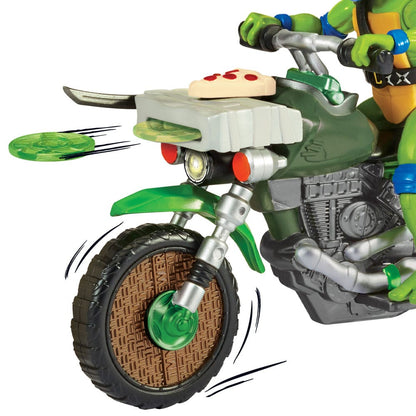 Teenage Mutant Ninja Turtles: Mutant Mayhem Drive N Kick Action Figure Leonardo & Motorcycle 11 cm Action figures