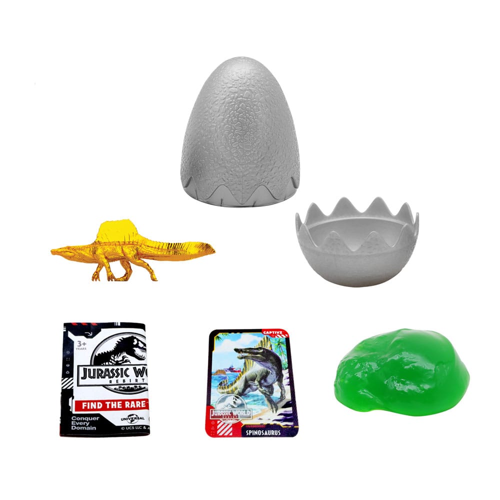Jurassic World Rebirth Pop N Lock Breach Blind Box Captivz Build n Battle Dinos Display (12) BOTI