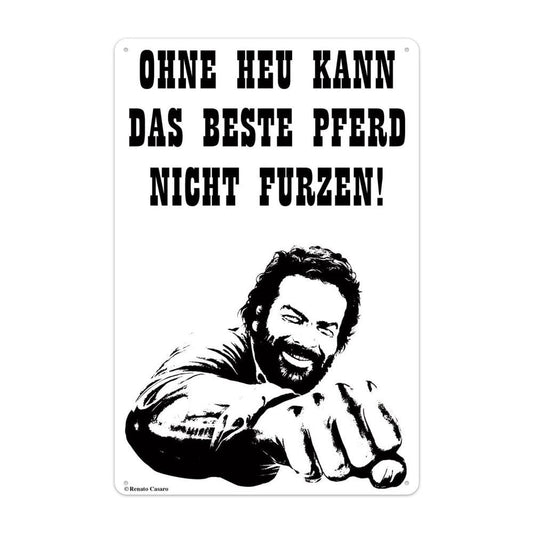 Bud Spencer Tin Sign Pferd Faust 20 x 30 cm Tin signs