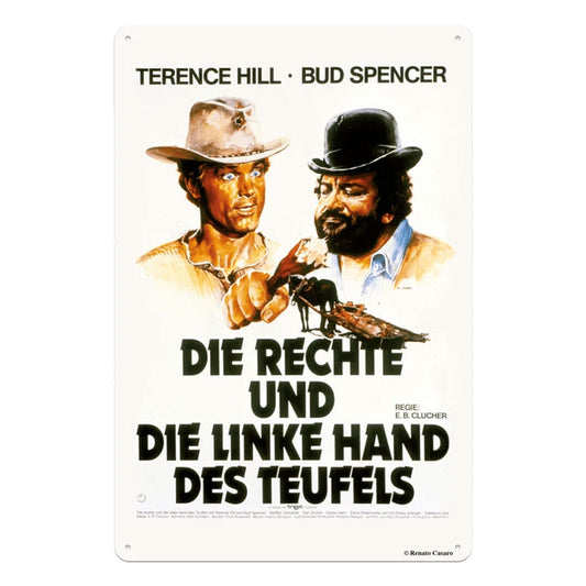 Bud Spencer & Terence Hill Tin Sign Rechte und Linke Hand des Teufels 20 x 30 cm Blechwaren Fabrik Braunschweig