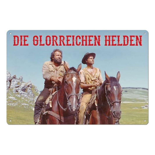 Bud Spencer & Terence Hill Tin Sign Die glorreichen Helden 20 x 30 cm Blechwaren Fabrik Braunschweig