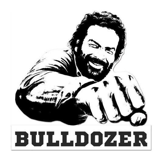 Bud Spencer 3D Tin Sign Bulldozer black/white 45 x 45 cm Tin signs