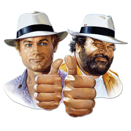 Bud Spencer & Terence Hill 3D Tin Sign Hill + Spencer 45 x 45 cm - FanofThings.co.uk