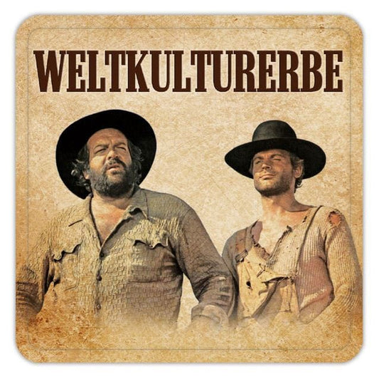 Bud Spencer & Terence Hill Tin coasters Weltkulturerbe 10 x 10 cm Blechwaren Fabrik Braunschweig