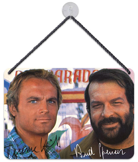 Bud Spencer & Terence Hill Tin Sign Autogramm 16,5 x 11,5 cm - FanofThings.co.uk