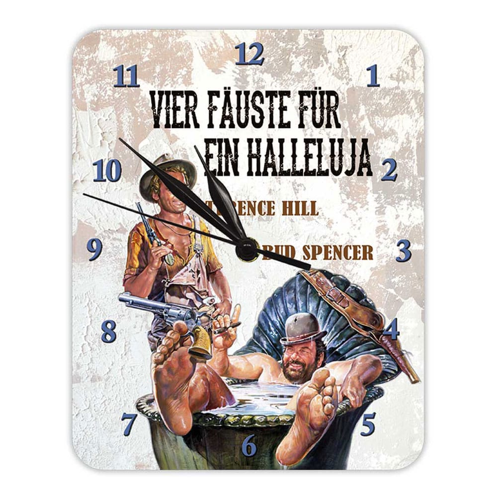 Bud Spencer & Terence Hill Wall Clock Vier Fäuste für ein Halleluja Clocks & Watches