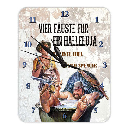 Bud Spencer & Terence Hill Wall Clock Vier Fäuste für ein Halleluja Clocks & Watches