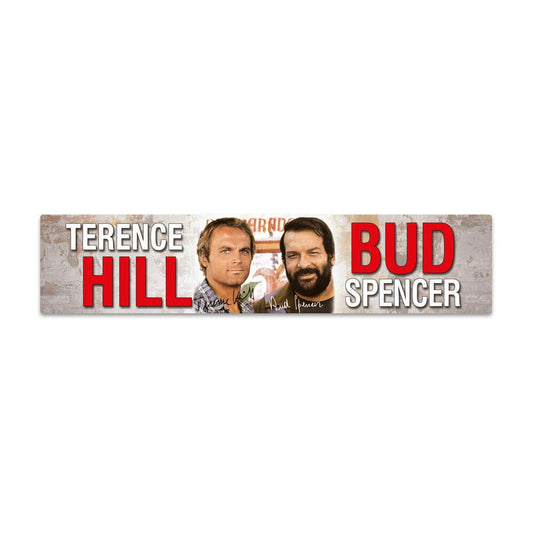 Bud Spencer & Terence Hill Tin Sign with Magnet Autogramm 16 x 3,5 cm Blechwaren Fabrik Braunschweig