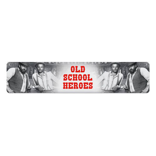 Bud Spencer & Terence Hill Tin Sign Old School Heroes 46 x 10 cm - FanofThings.co.uk