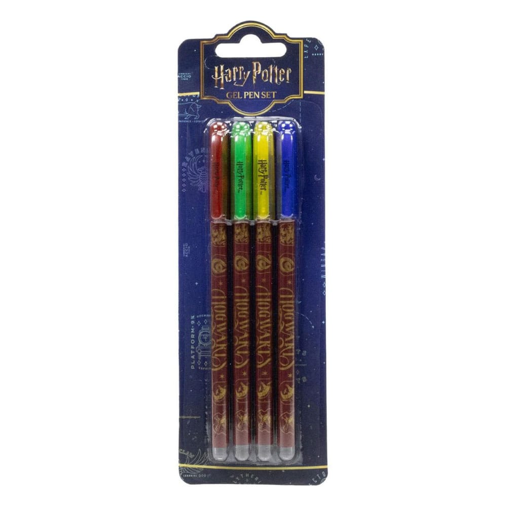Harry Potter Gel Pens 4-Pack Colourful Crest Blue Sky Studios