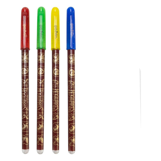 Harry Potter Gel Pens 4-Pack Colourful Crest Stationery