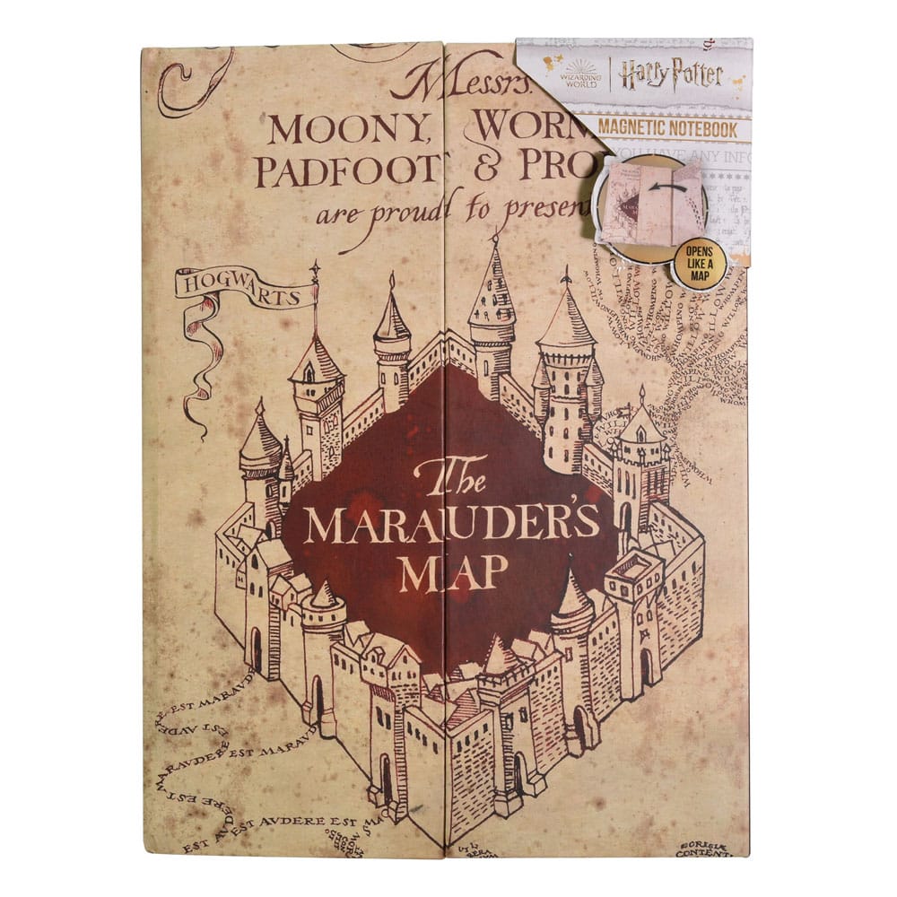 Harry Potter Magnetic A5 Notebook Marauders Map Stationery