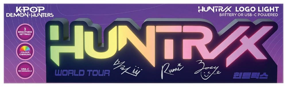 KPop Demon Hunters Lamp Huntr/x Logo Blue Sky Studios