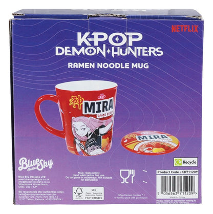Kpop Demon Hunters Mug with lid Huntr/x Ramen Blue Sky Studios