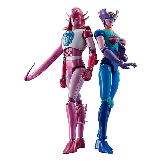 Great Mazinger Z Soul of Chogokin Diecast Action Figures GX-108 Rhein & GX-11R Dianan A Set 17 cm - FanofThings.co.uk
