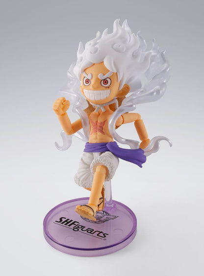 One Piece World Collactable Figures x S.H. Figuarts Action Figure Monkey D. Luffy Gear 5 8 cm - FanofThings.co.uk